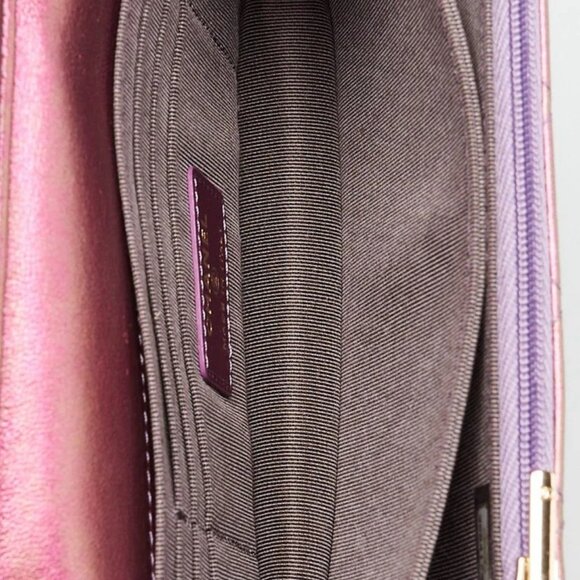 Chanel Iridescent Purple Quilted Lambskin Leather Mini WOC Clutch Bag - Picture 8 of 12